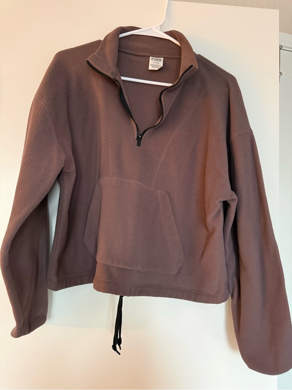 PINK Victoria’s Secret Cozy Quarter-Zip Fleece Pullover - Dusty Mauve